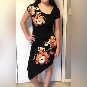 Le chateau body-con asymmetrical dress - size small